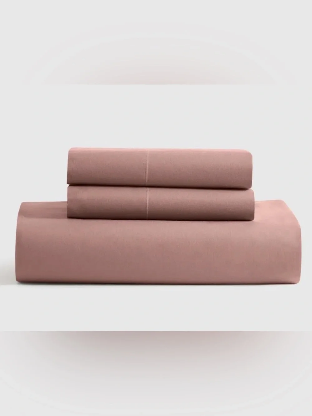 Quince Organic Crisp Percale 3 Piece Fitted Sheet Set, Full (Fig)